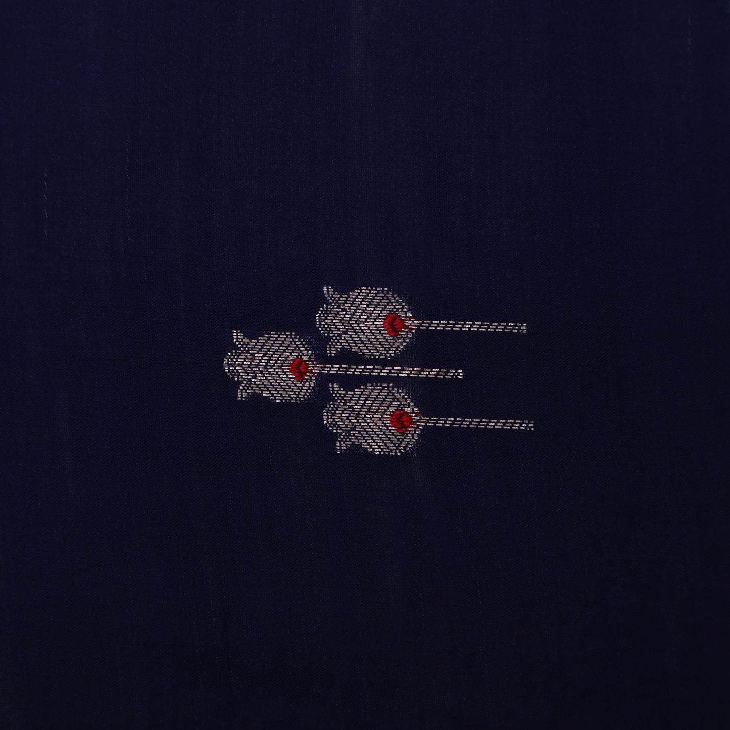 Navy Blue Color Munga Brocade Fabric