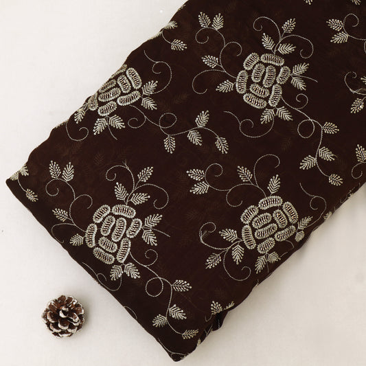 Tussar Embroidery Fabric