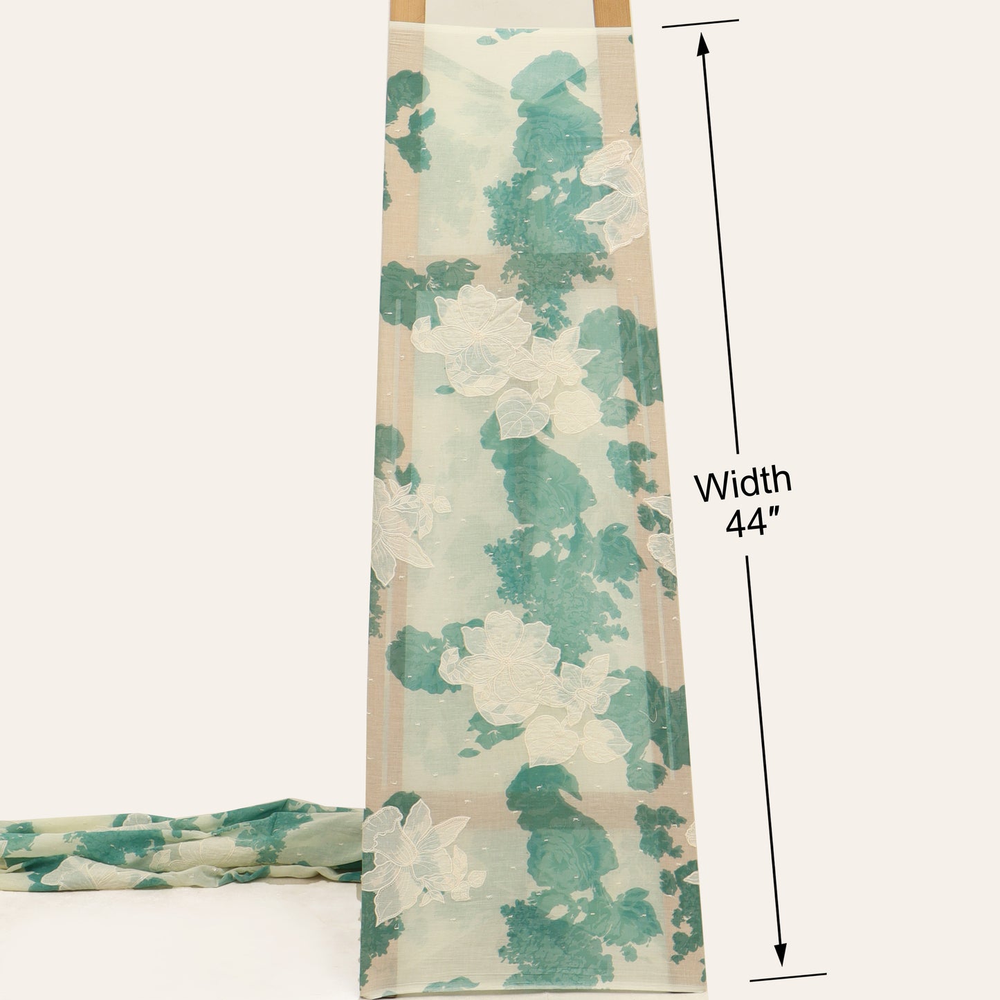 Mul Cotton Print Embroidery Fabric