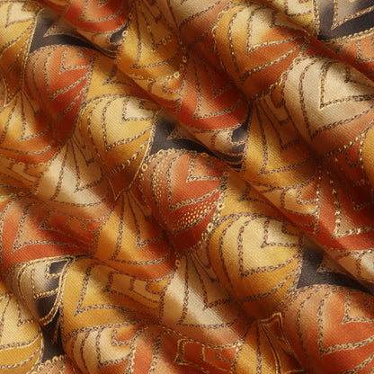 Leaves Design Brasso Velvet Fabric