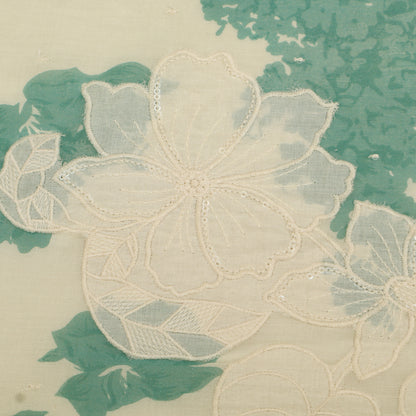 Mul Cotton Print Embroidery Fabric