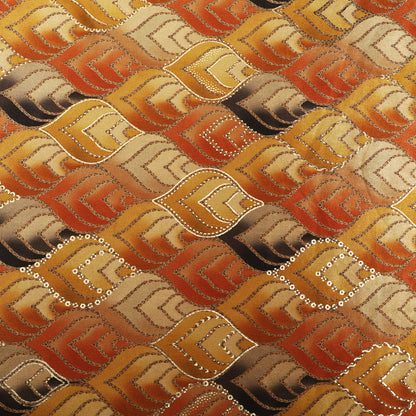 Leaves Design Brasso Velvet Fabric