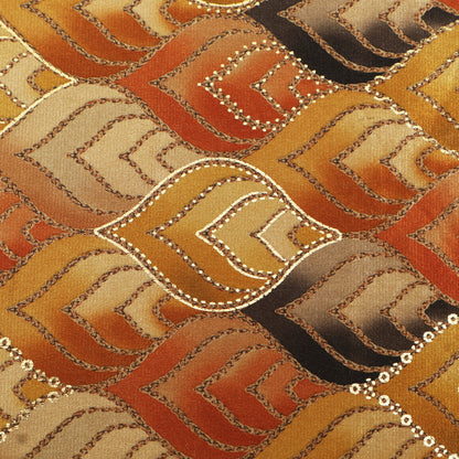 Leaves Design Brasso Velvet Fabric