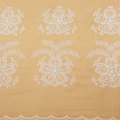 Cotton Stripe Embroidery Fabric