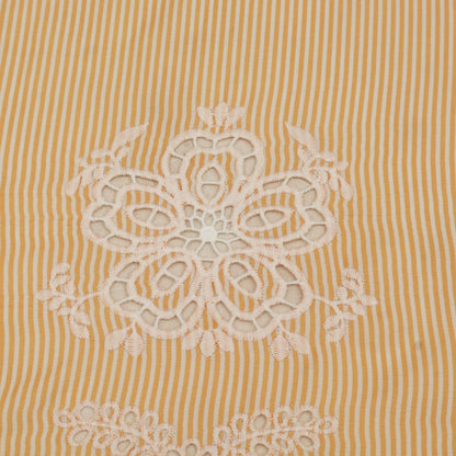 Cotton Stripe Embroidery Fabric