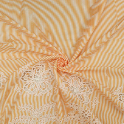 Cotton Stripe Embroidery Fabric