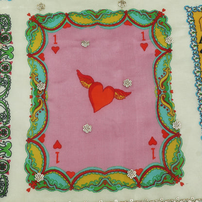 Rama Green Color Organza Print Embroidery Fabric