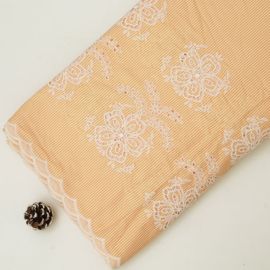 Cotton Stripe Embroidery Fabric