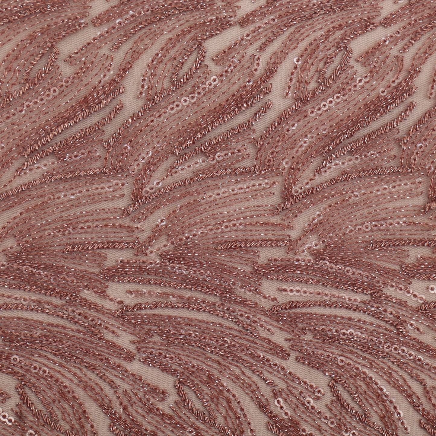 Net Sequins Embroidery Fabric