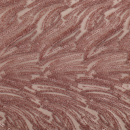 Net Sequins Embroidery Fabric