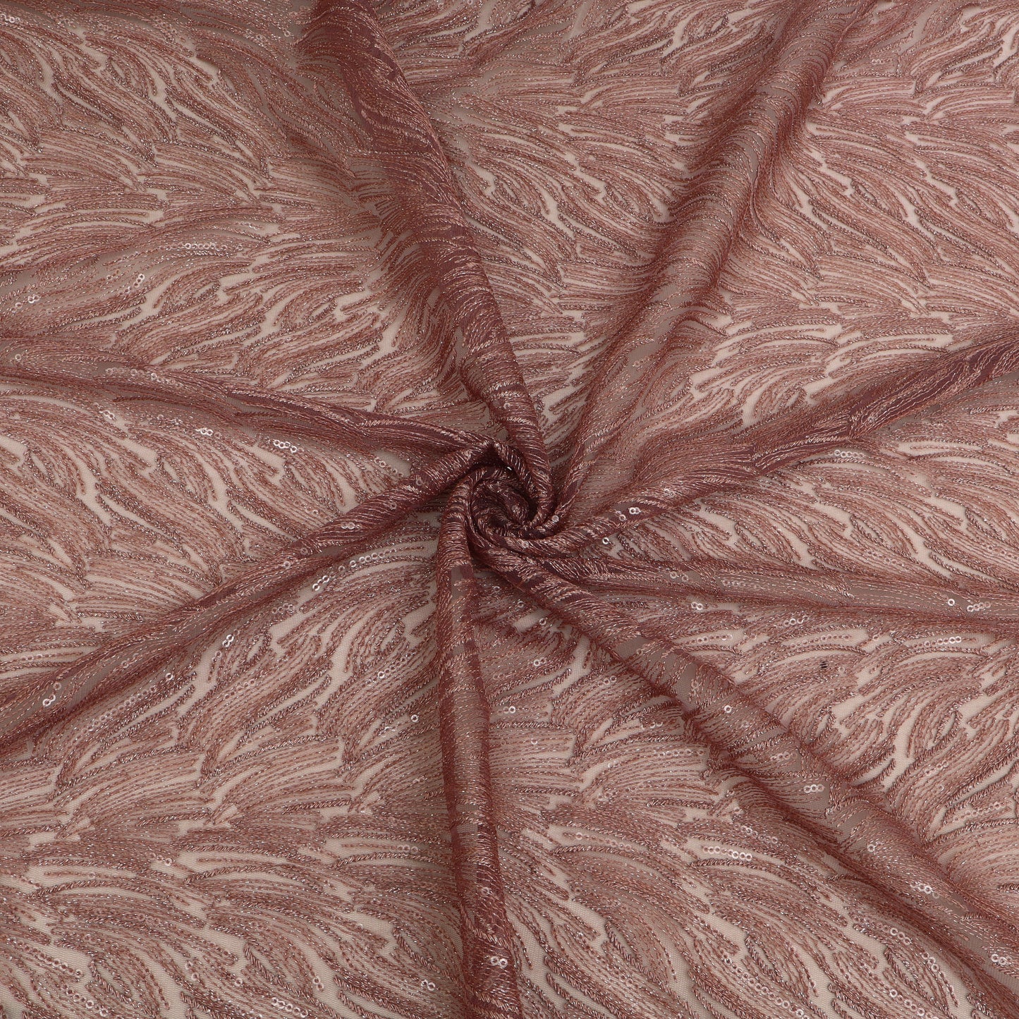 Net Sequins Embroidery Fabric