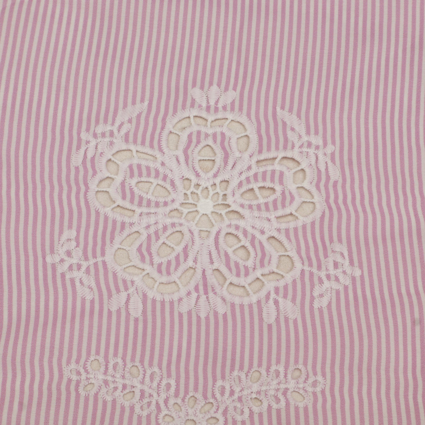 Cotton Stripe Embroidery Fabric