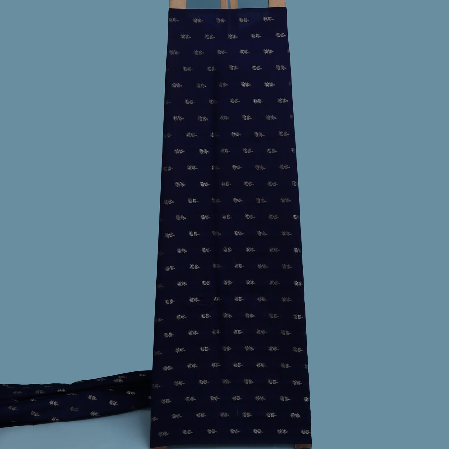 Navy Blue Color  Munga Brocade Fabric