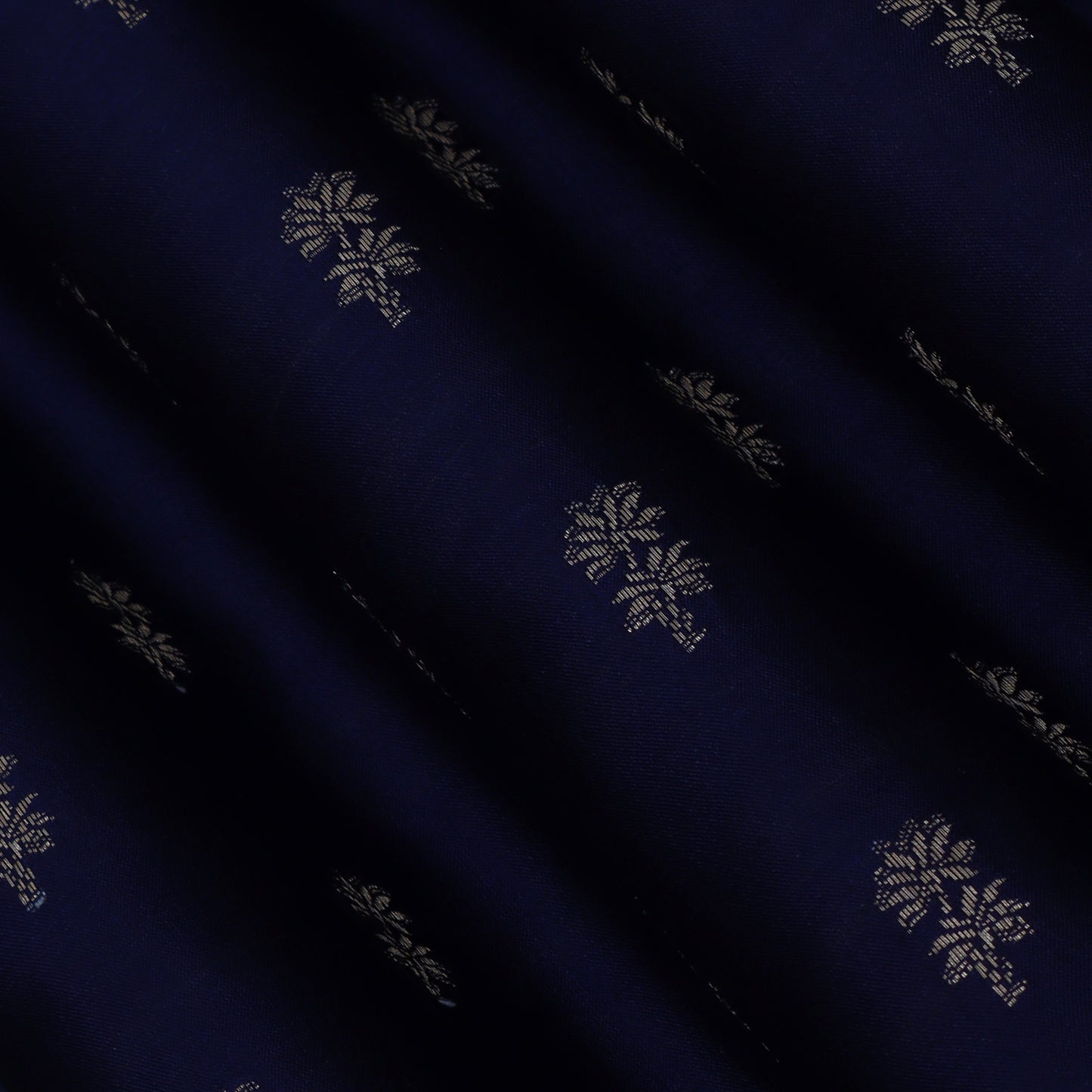 Navy Blue Color  Munga Brocade Fabric