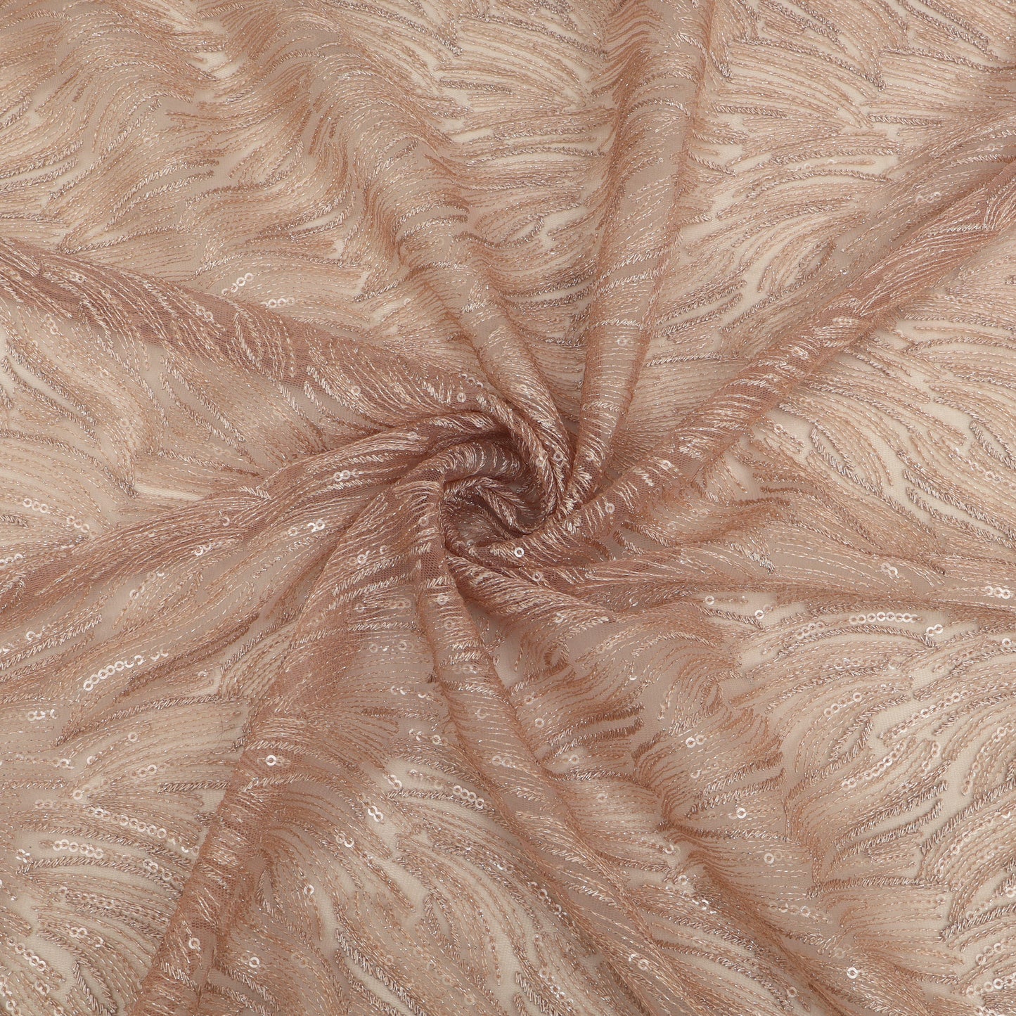 Net Sequins Embroidery Fabric