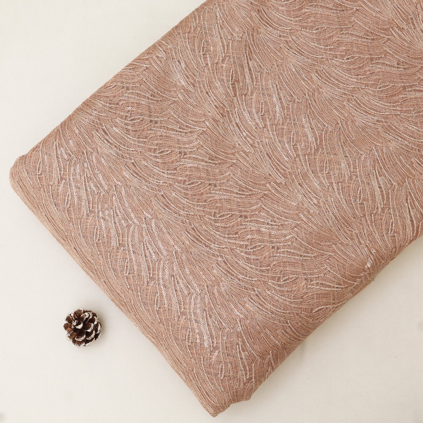Net Sequins Embroidery Fabric