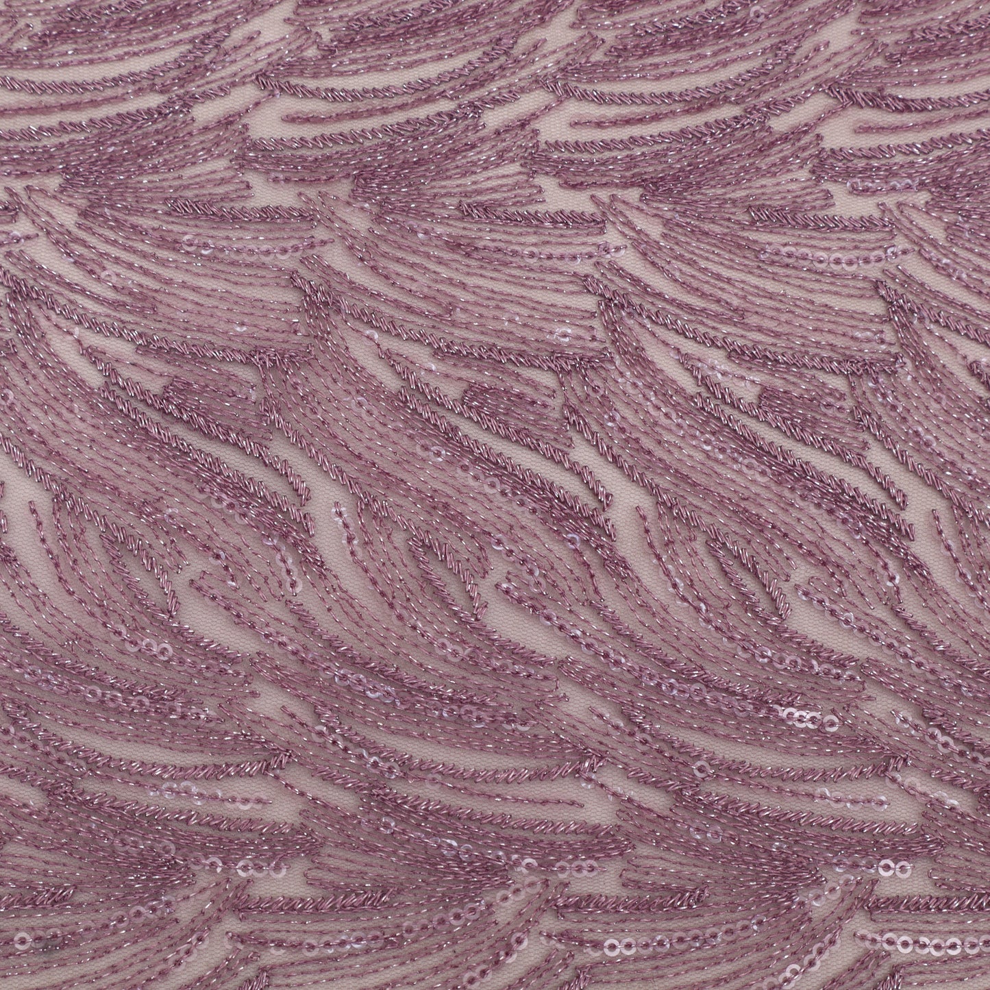 Net Sequins Embroidery Fabric