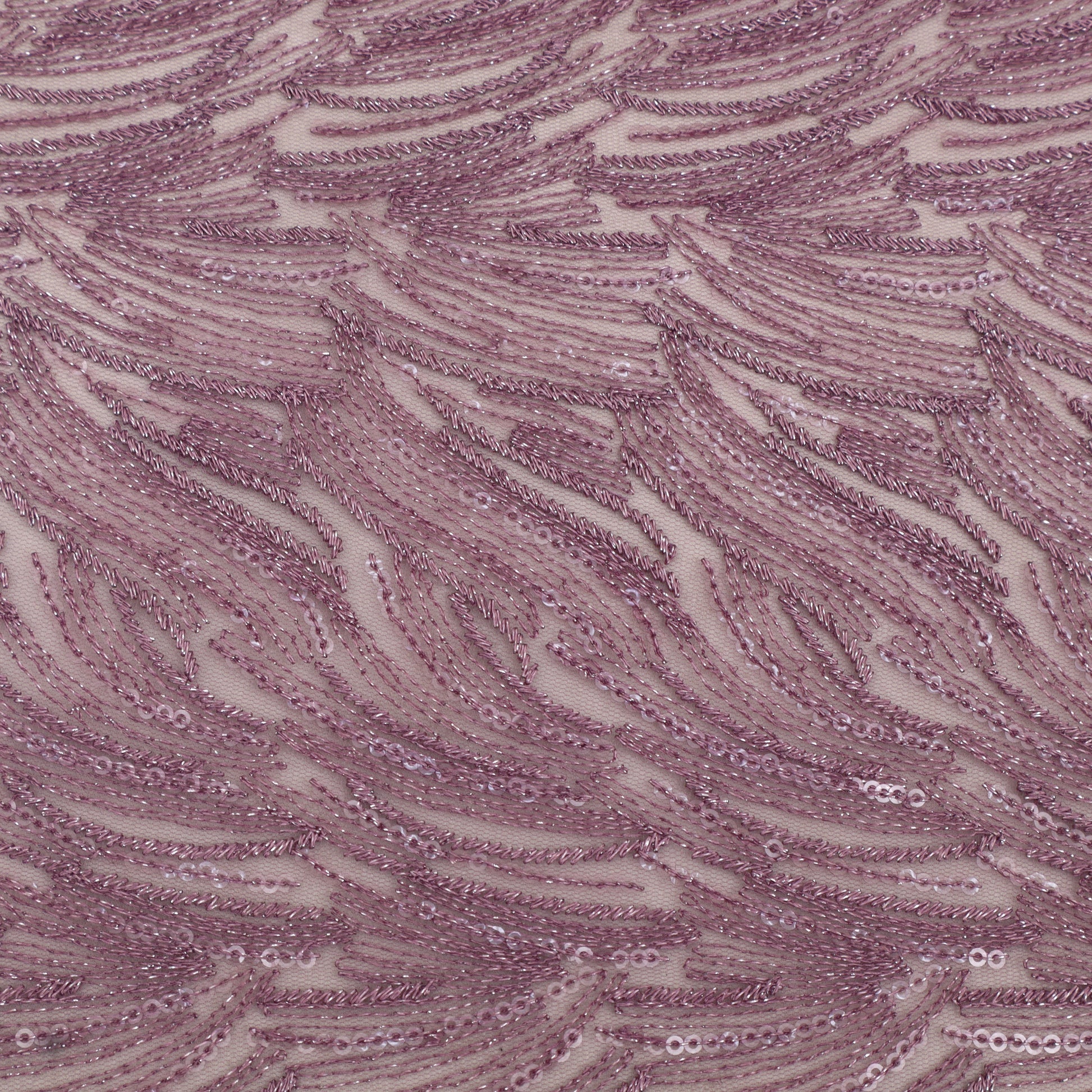 Net Sequins Embroidery Fabric