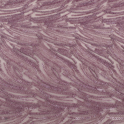 Net Sequins Embroidery Fabric