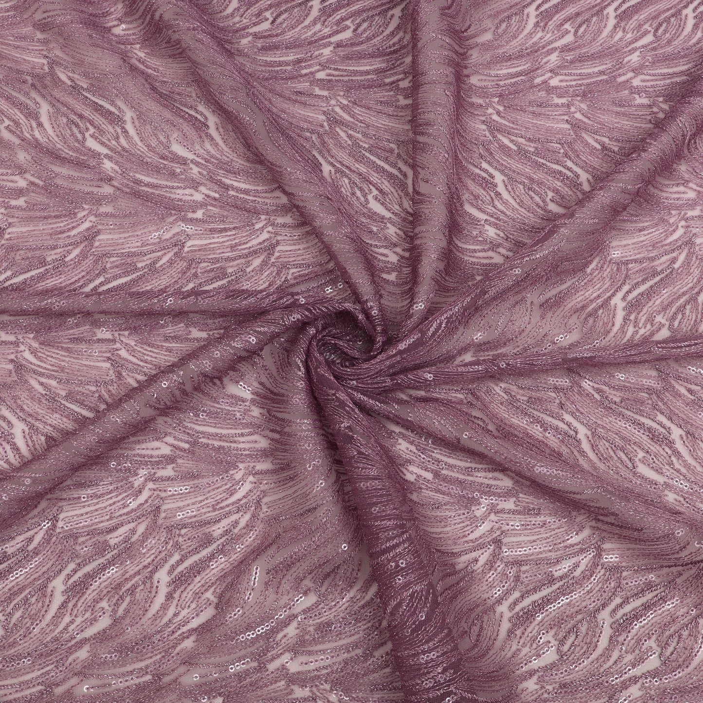Net Sequins Embroidery Fabric