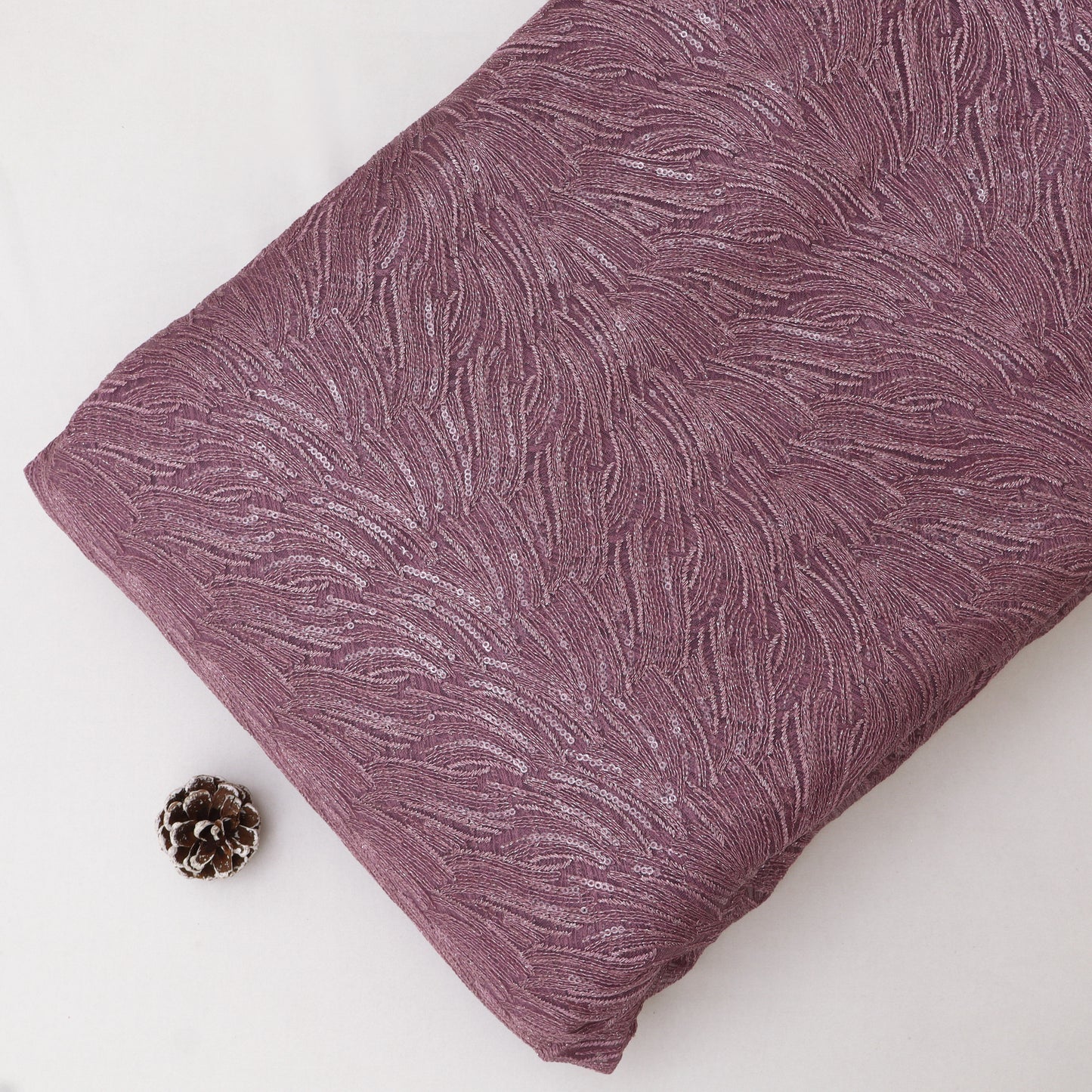 Net Sequins Embroidery Fabric