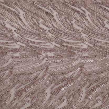 Net Sequins Embroidery Fabric