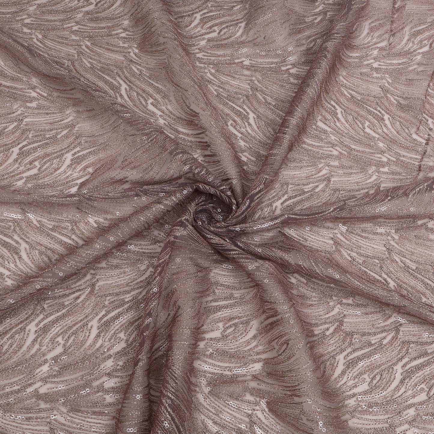 Net Sequins Embroidery Fabric