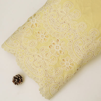 Cotton Stripe Embroidery Fabric