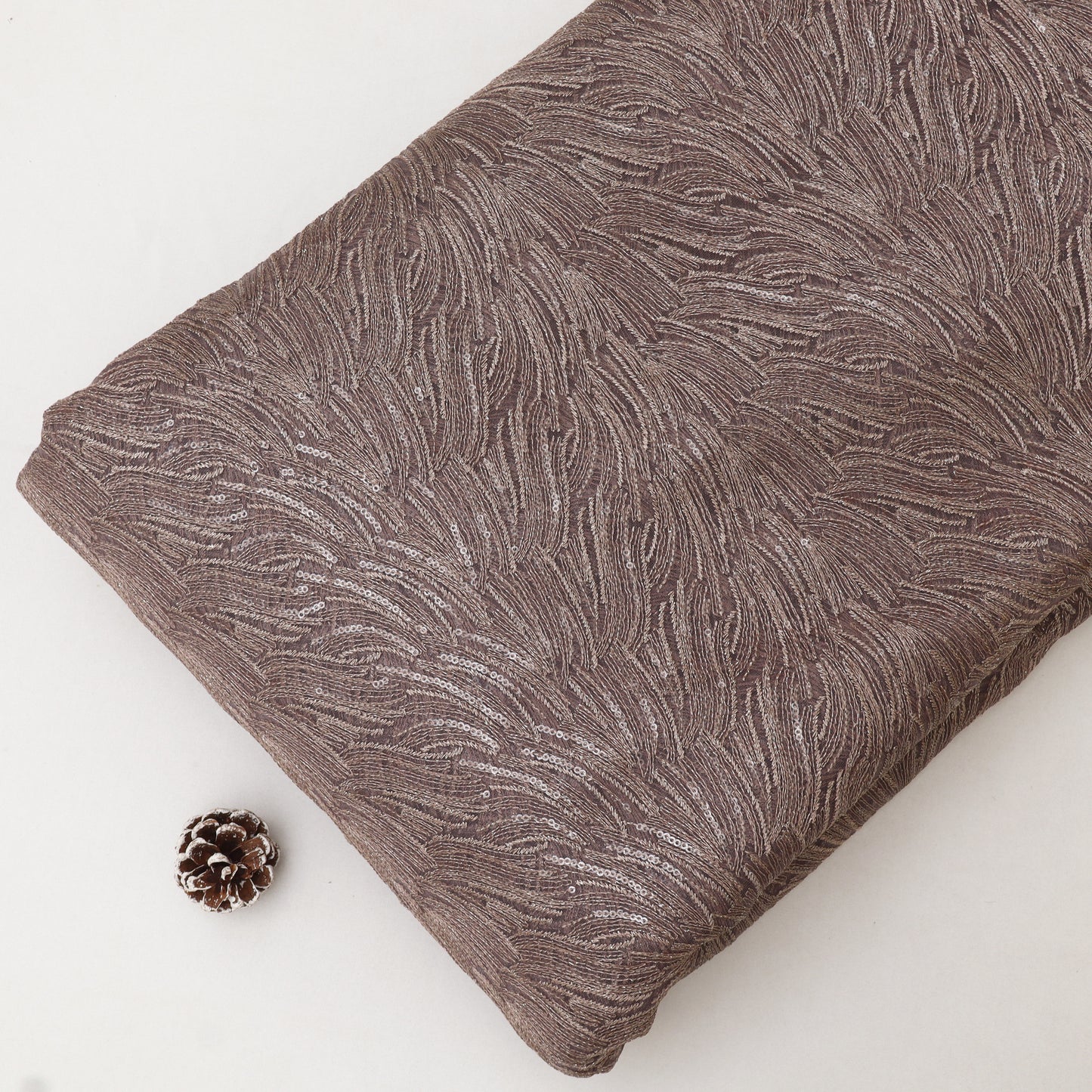 Net Sequins Embroidery Fabric