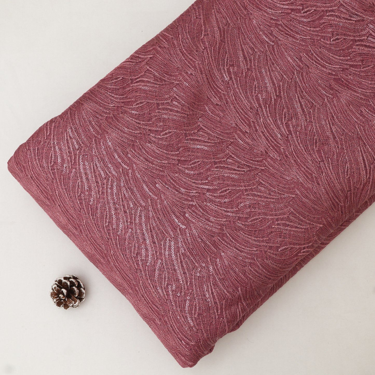 Net Sequins Embroidery Fabric