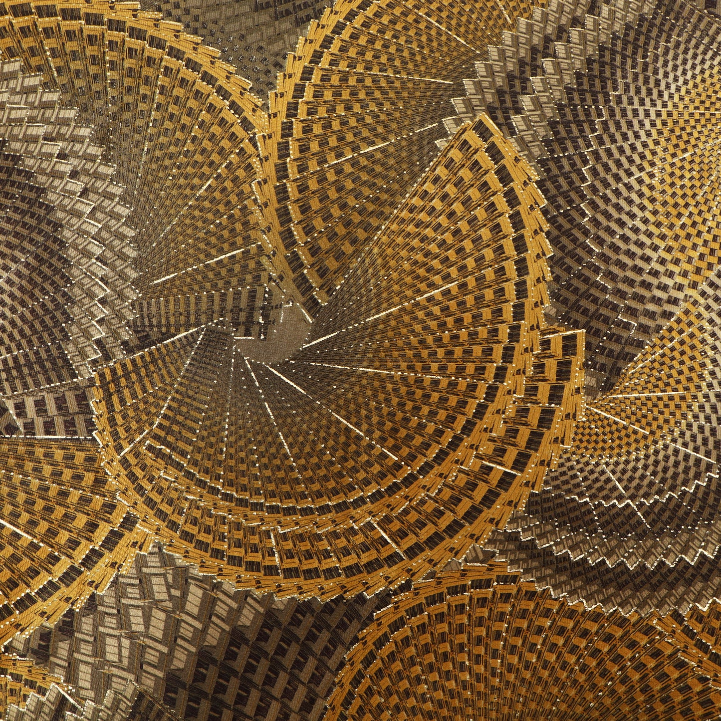 Blue, Gold And Maroon Color Brasso Velvet Fabric