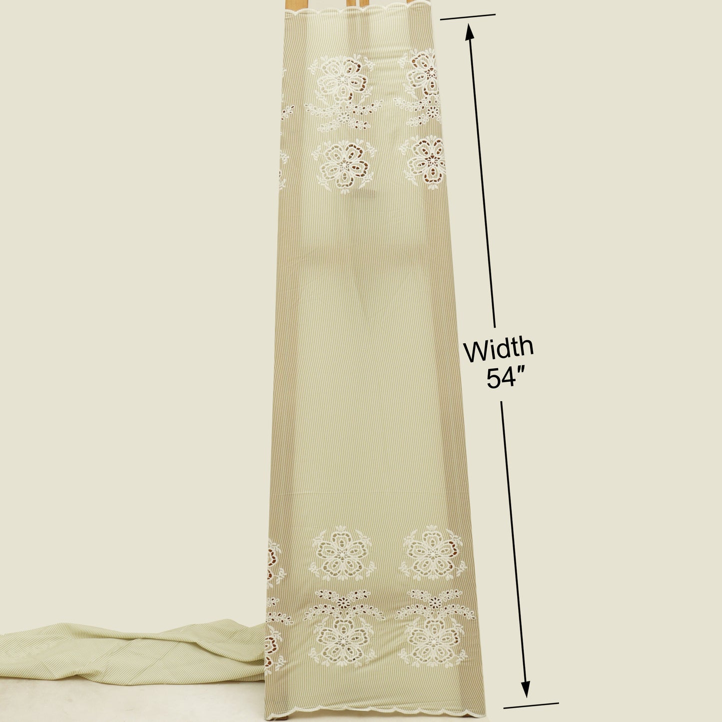Cotton Stripe Embroidery Fabric