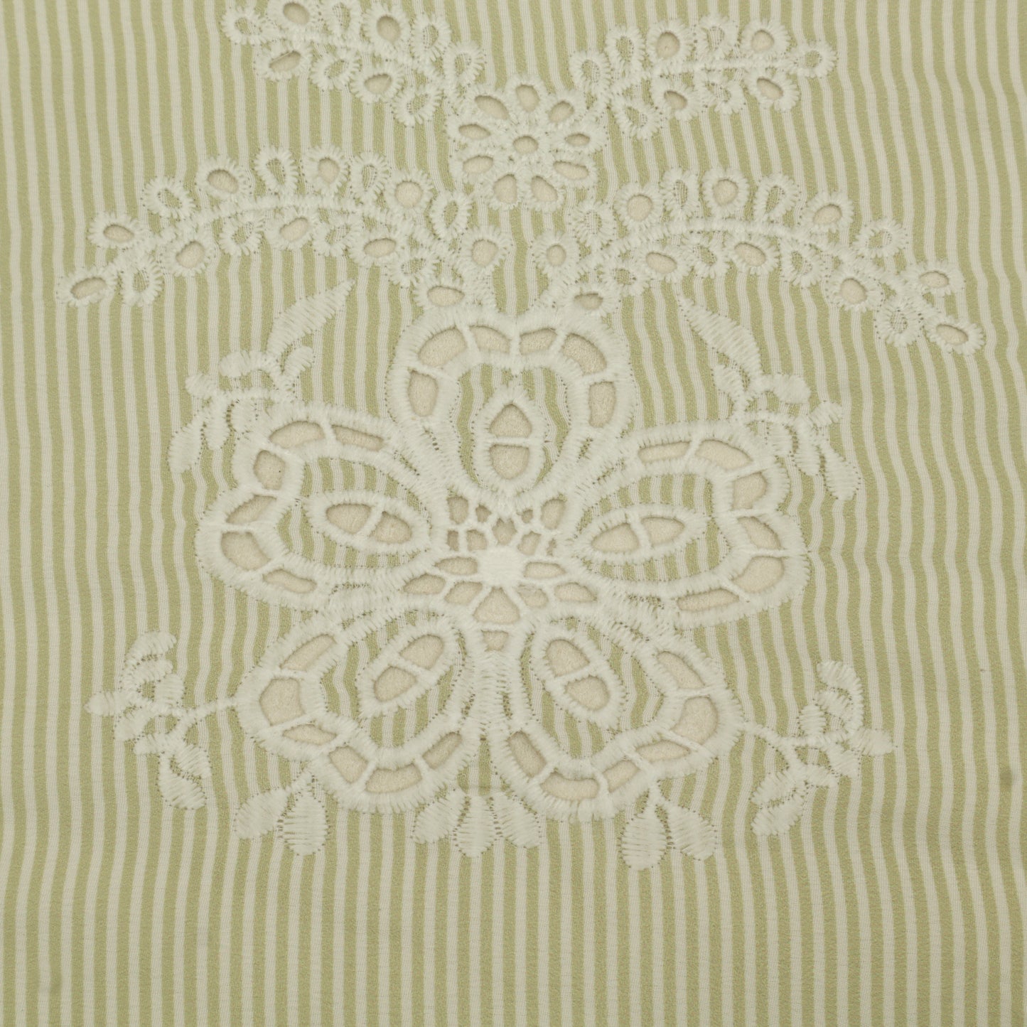 Cotton Stripe Embroidery Fabric