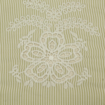 Cotton Stripe Embroidery Fabric