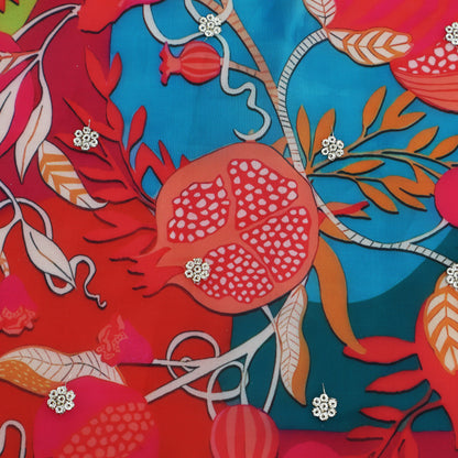 Rani Color Organza Print Embroidery Fabric