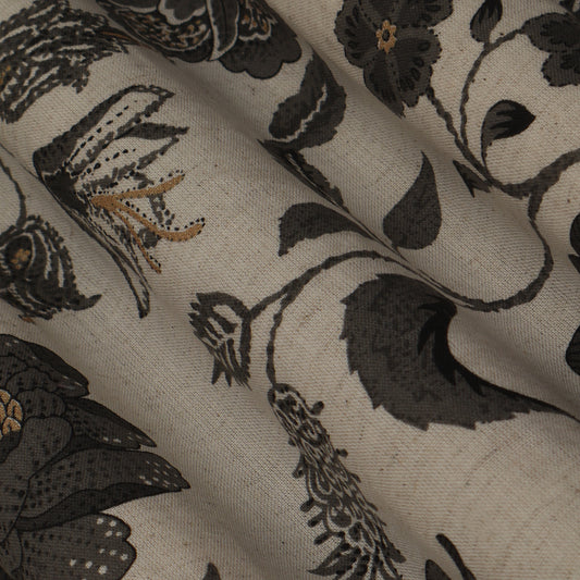 Colored Linen Print Fabric