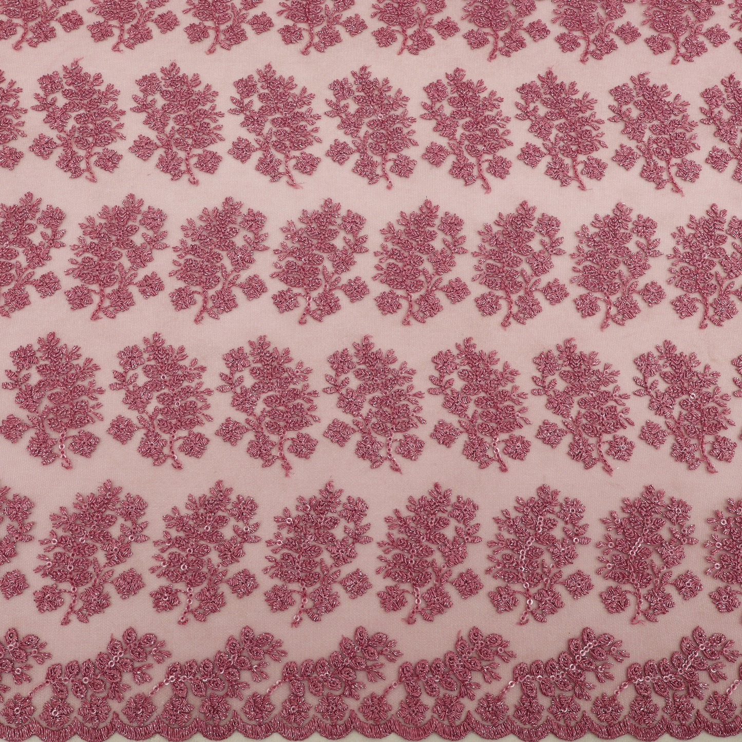 Net Sequins Embroidery Fabric