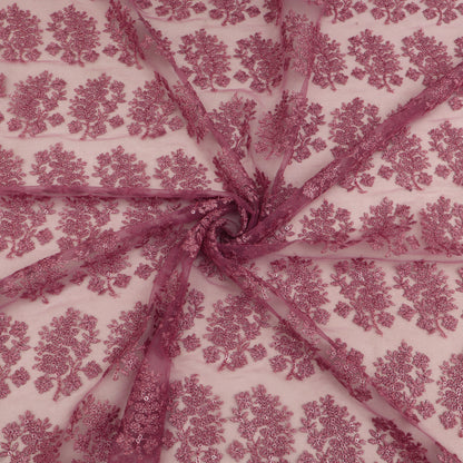 Net Sequins Embroidery Fabric