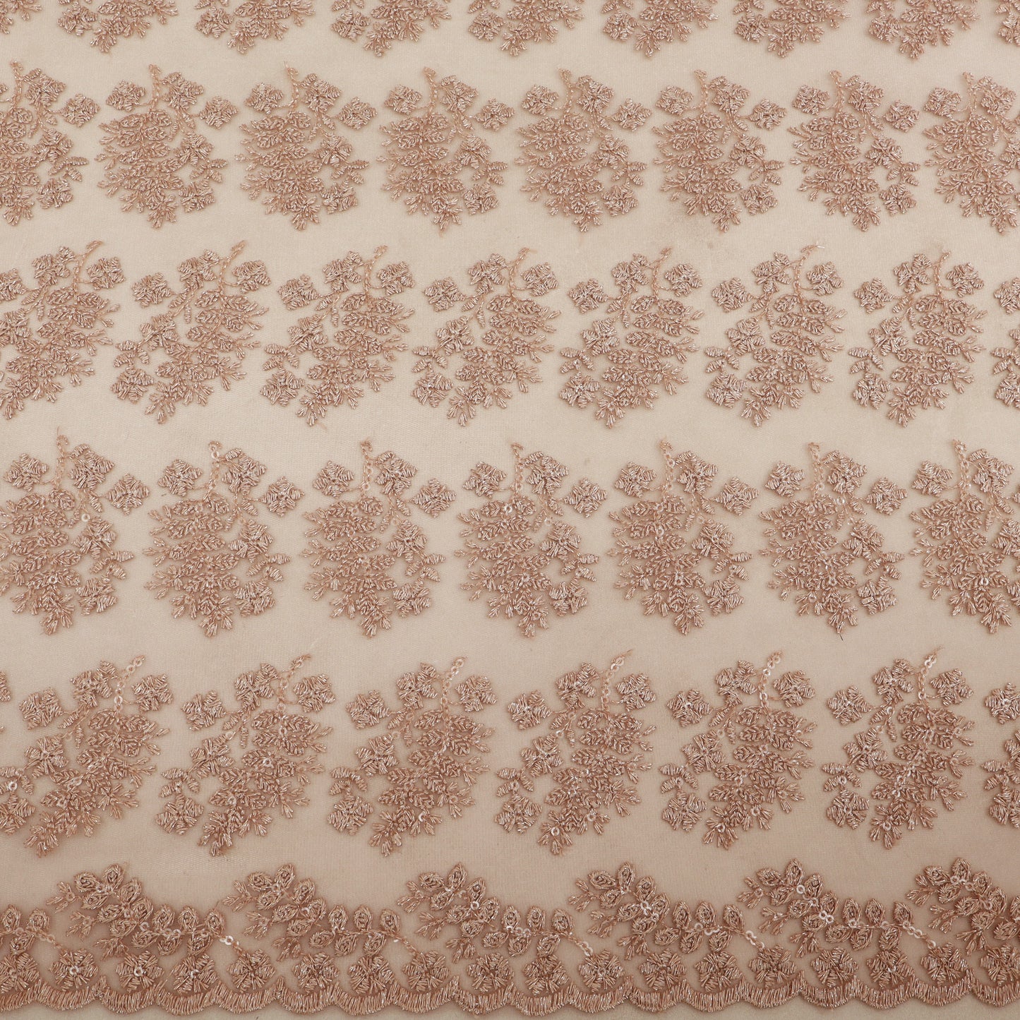 Net Sequins Embroidery Fabric