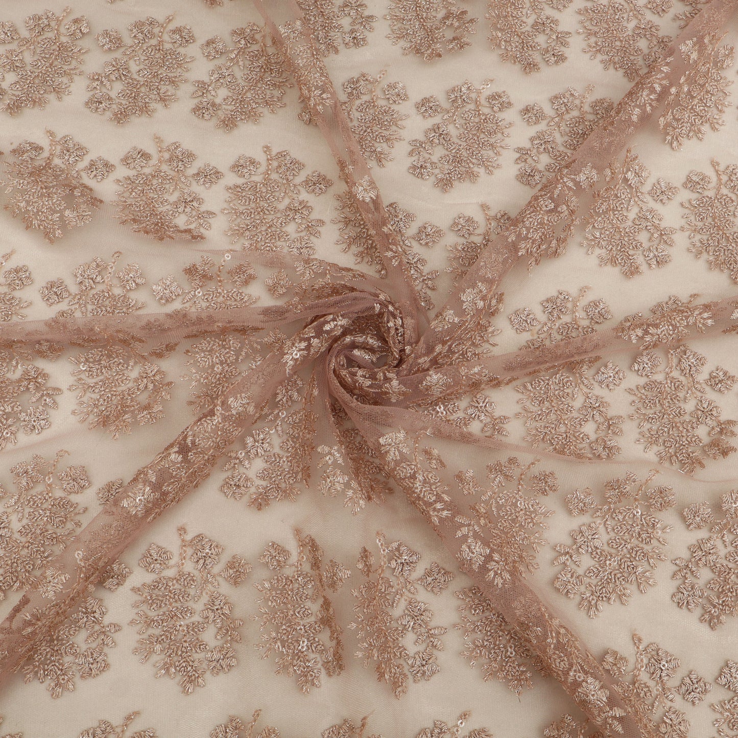 Net Sequins Embroidery Fabric