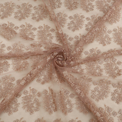 Net Sequins Embroidery Fabric