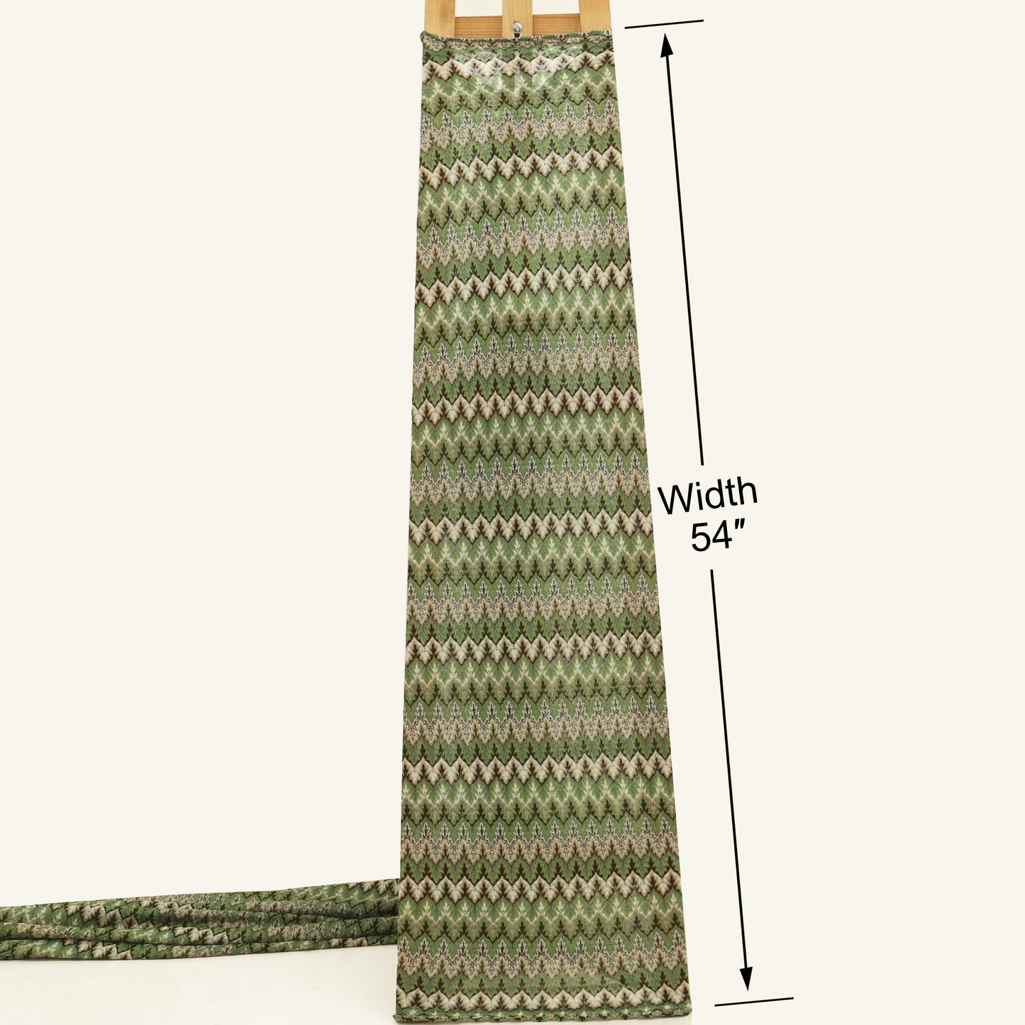 Light Green & White Crosia Fabric