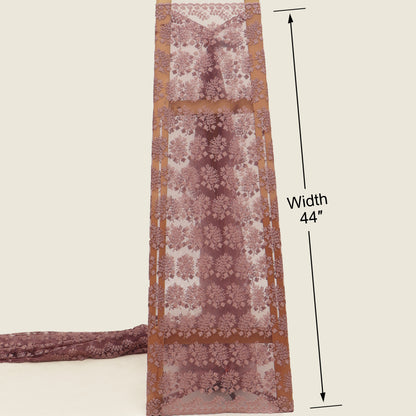 Net Sequins Embroidery Fabric