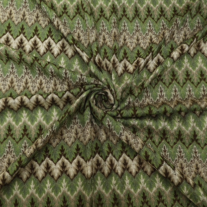 Light Green & White Crosia Fabric