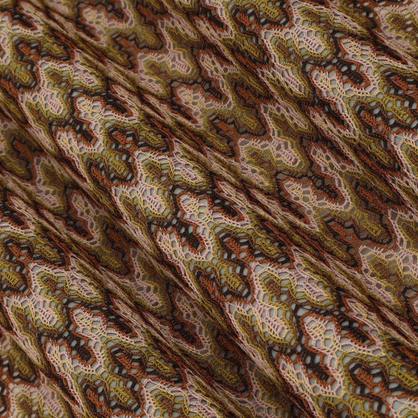 Multicolor Zig Zag Design Crosia Fabric