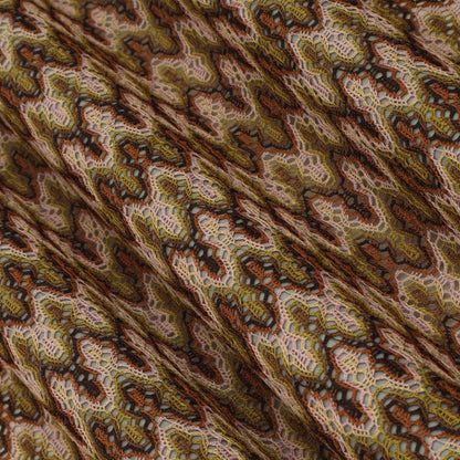 Multicolor Zig Zag Design Crosia Fabric