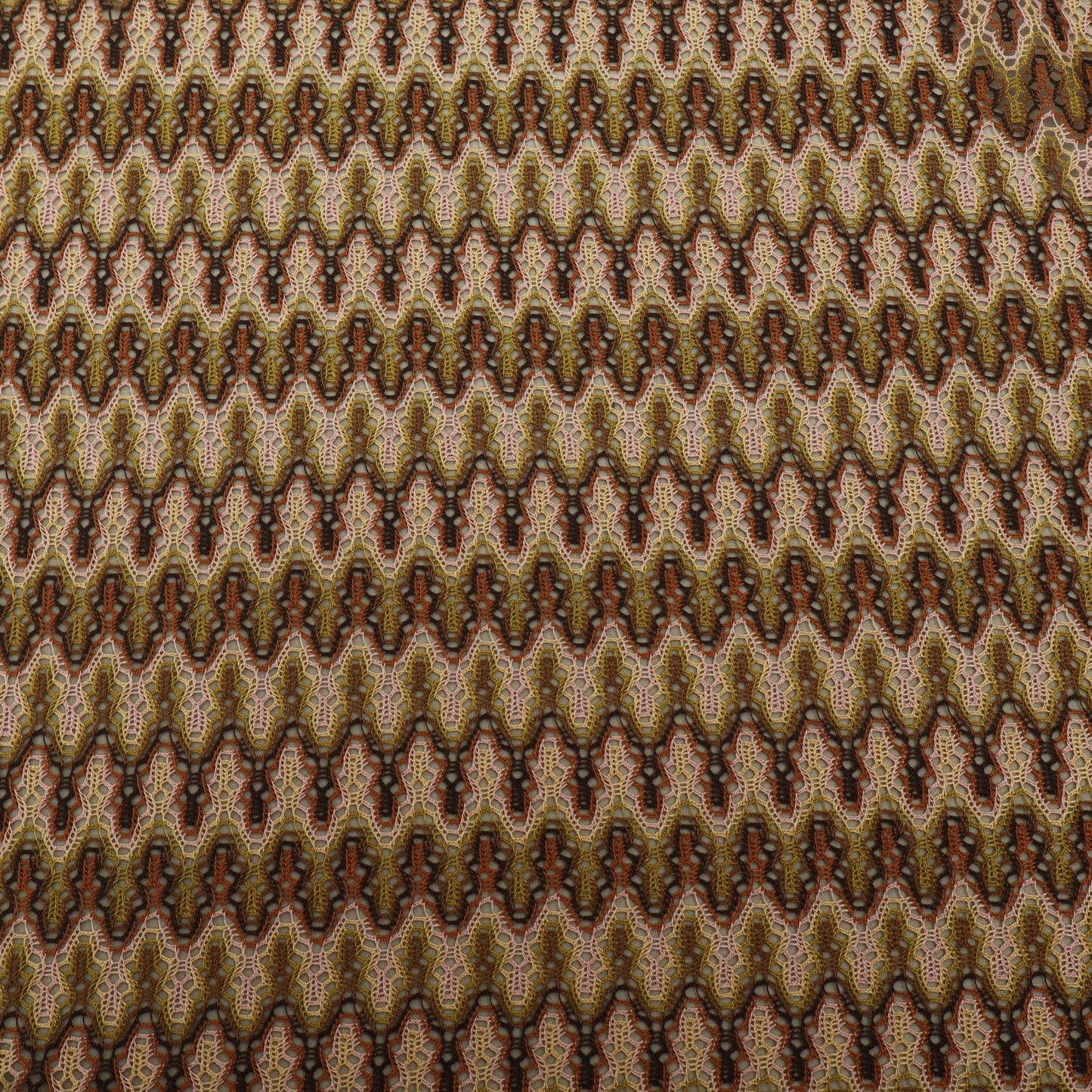 Multicolor Zig Zag Design Crosia Fabric