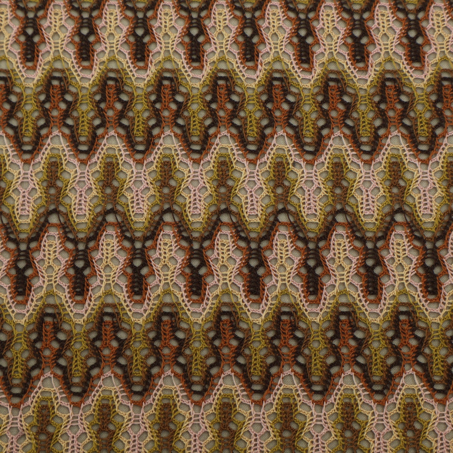 Multicolor Zig Zag Design Crosia Fabric