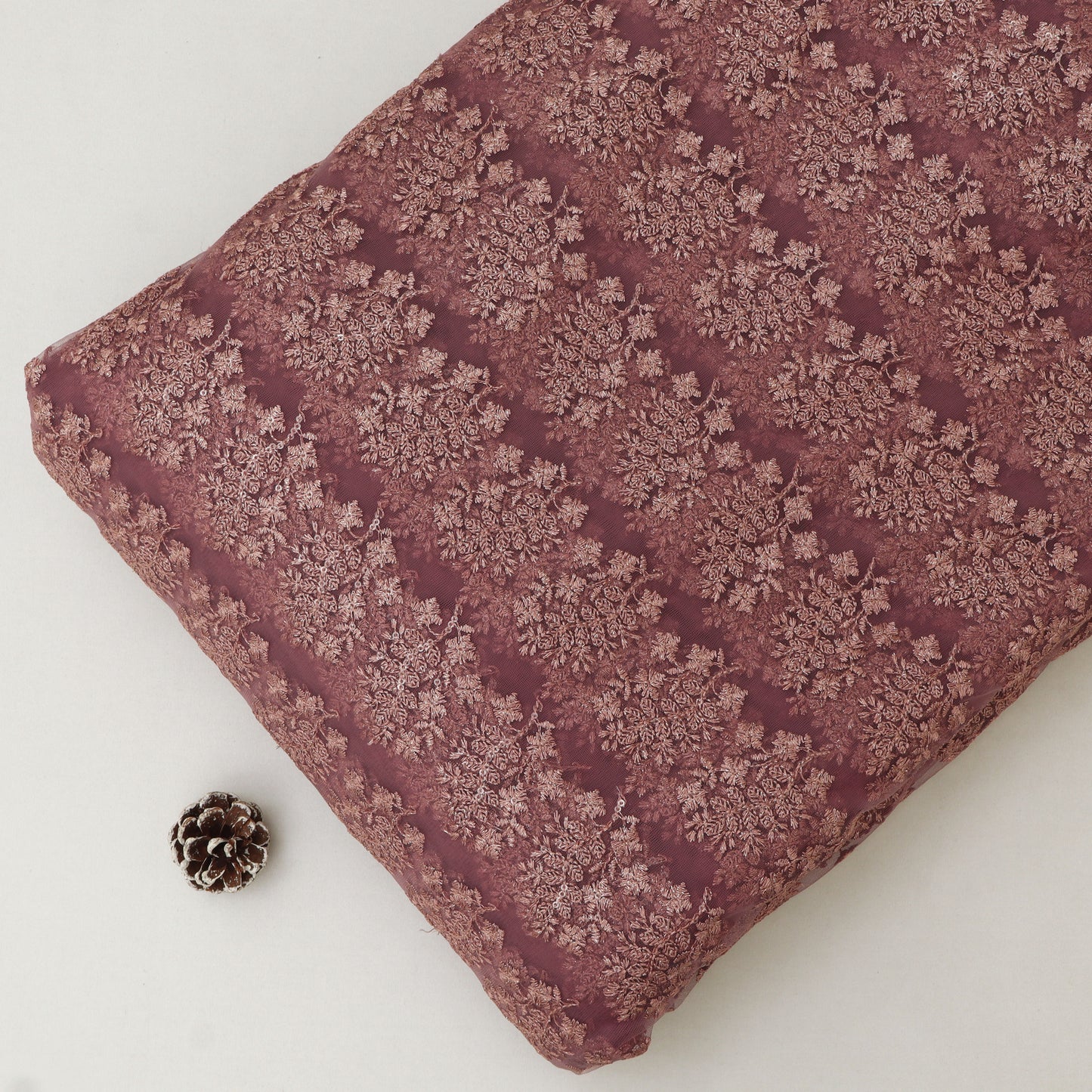 Net Sequins Embroidery Fabric