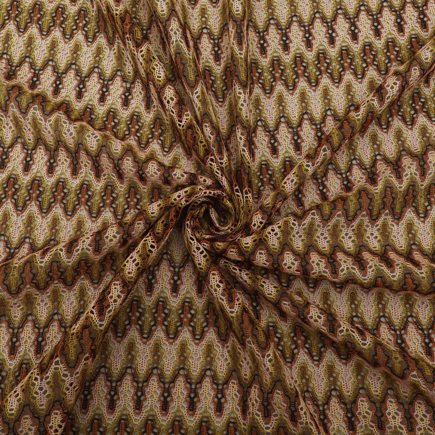 Multicolor Zig Zag Design Crosia Fabric